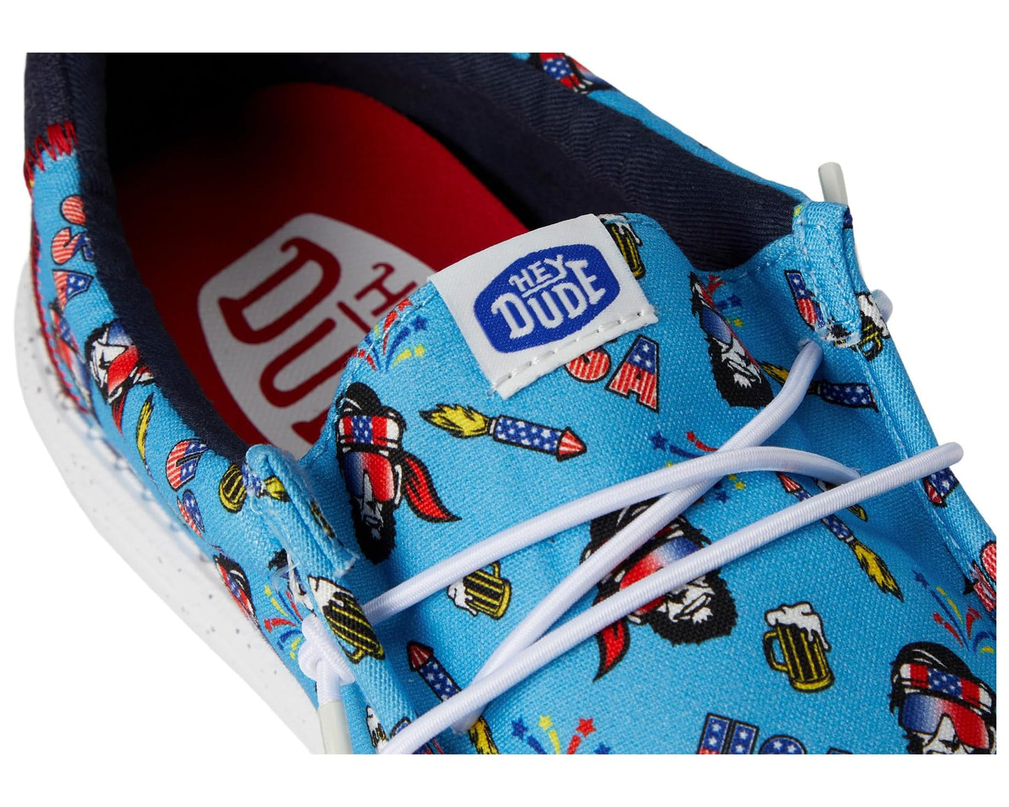 Men's Hey Dude Wally Americana Party Vista Blue/Multi