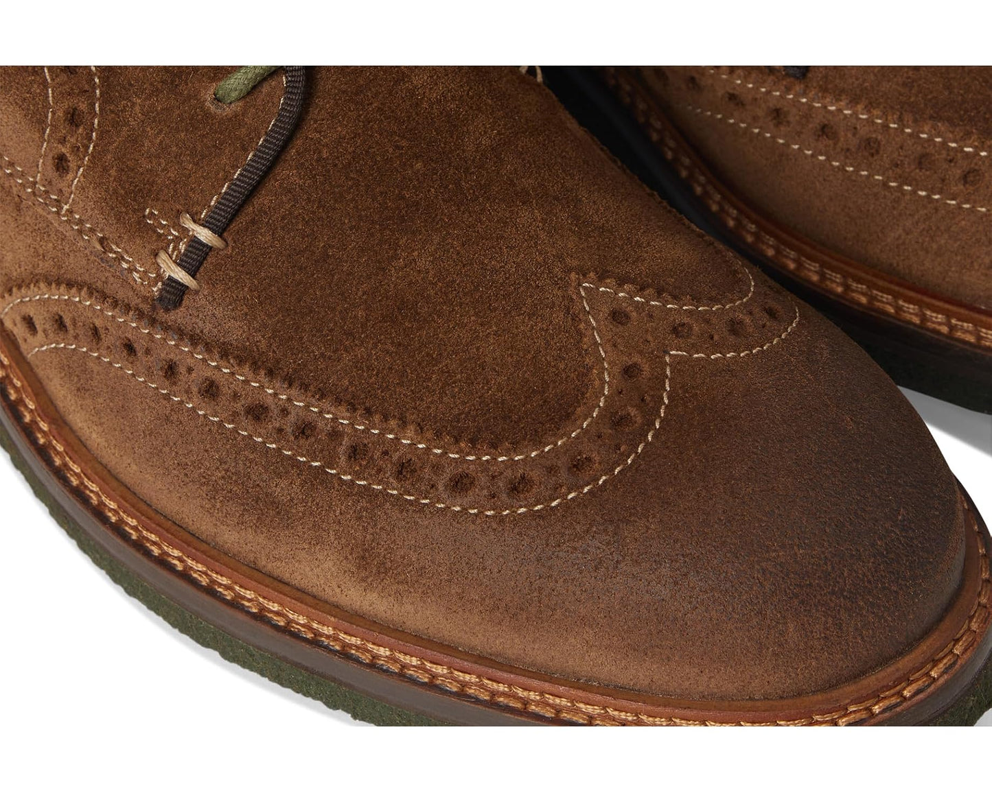 Men's Johnston & Murphy Calder Wingtip Snuff Waxed Suede