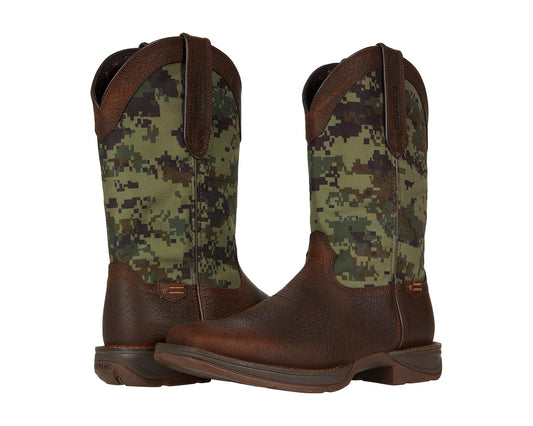 Men's Durango Rebel 11 Western Dark Brown/Green Digital Camo