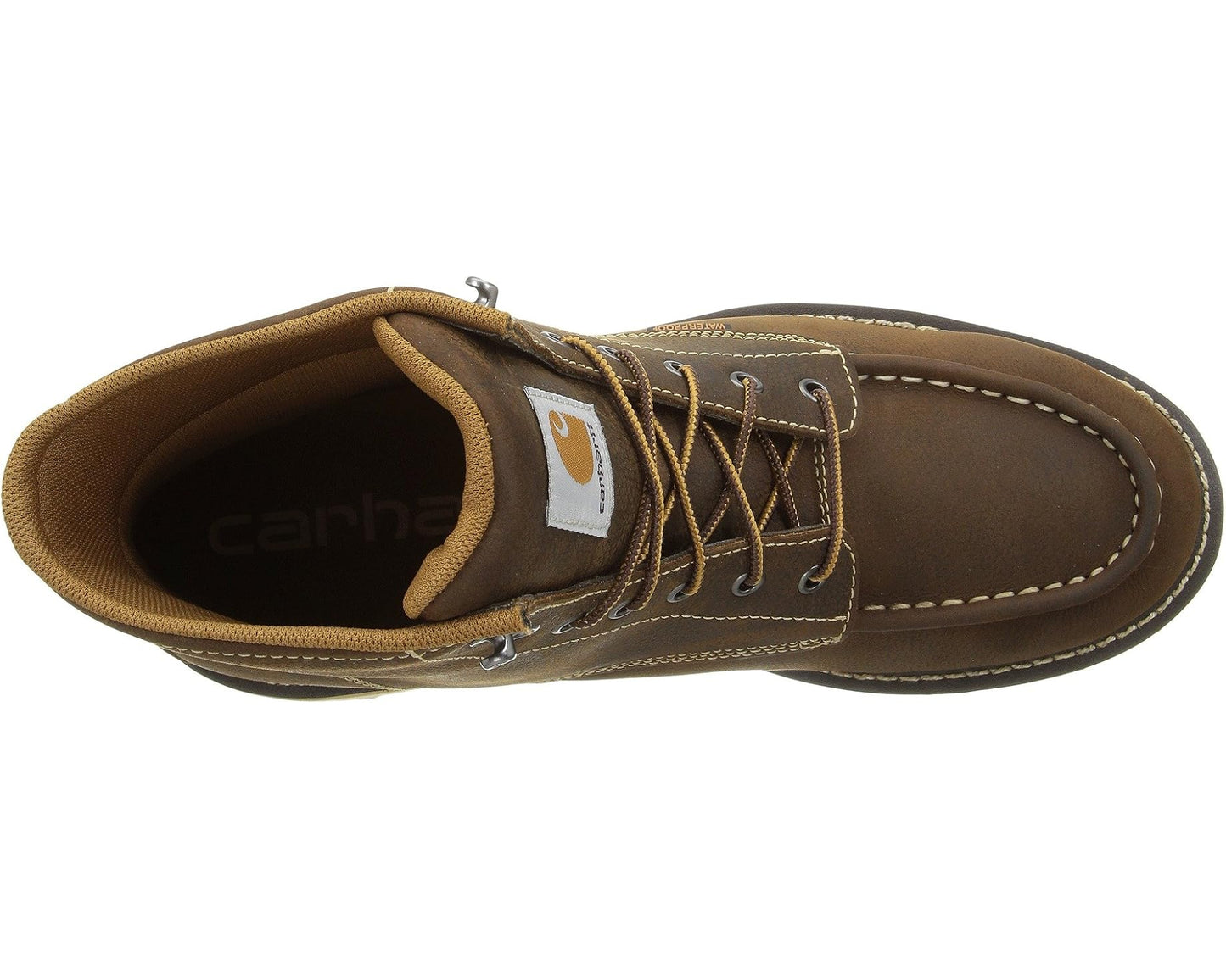 Men's Carhartt 6-Inch Non-Safety Toe Wedge Boot Brown Oil Tanned Leather