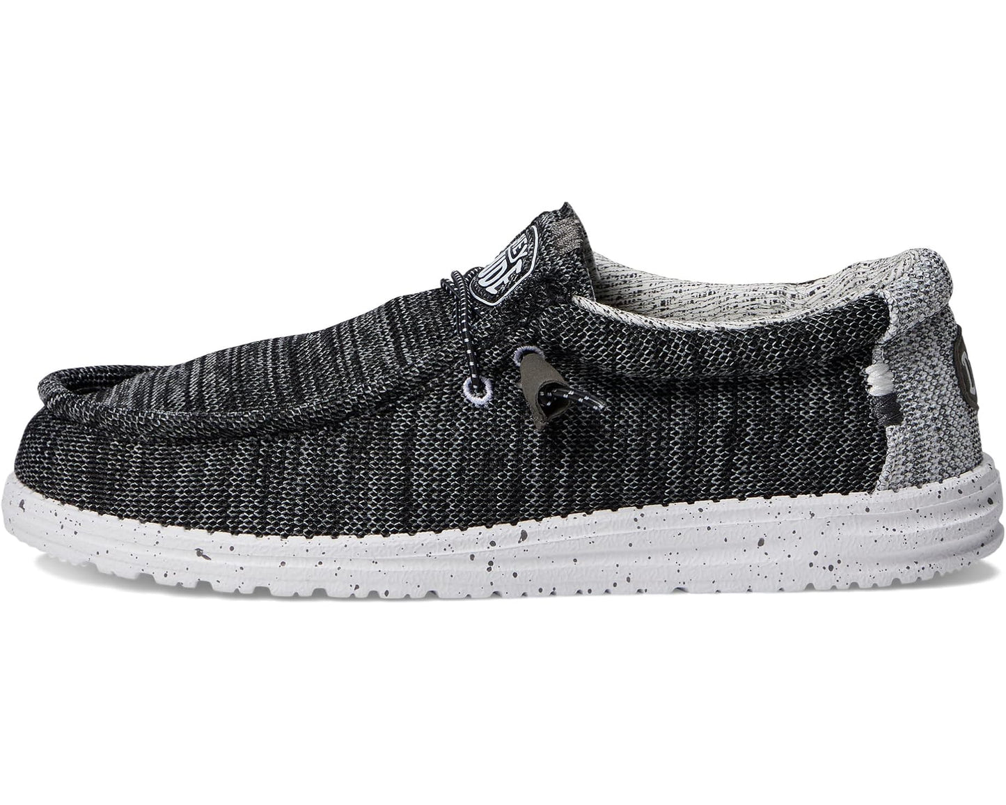 Men's Hey Dude Wally Stretch Mix Slip-On Casual Shoes Meteorite