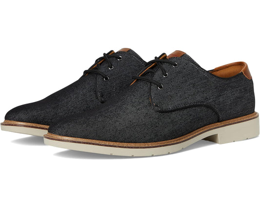 Men's Florsheim Herington Canvas Plain Toe Oxford Black