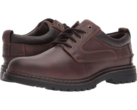 Men's Dockers Warden Plain Toe Oxford Red/Brown Soft Oiled Crazyhorse