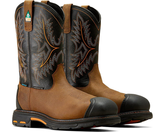 Men's Ariat WorkHog CSA XTR Waterproof Composite Toe Work Boots Rye Brown