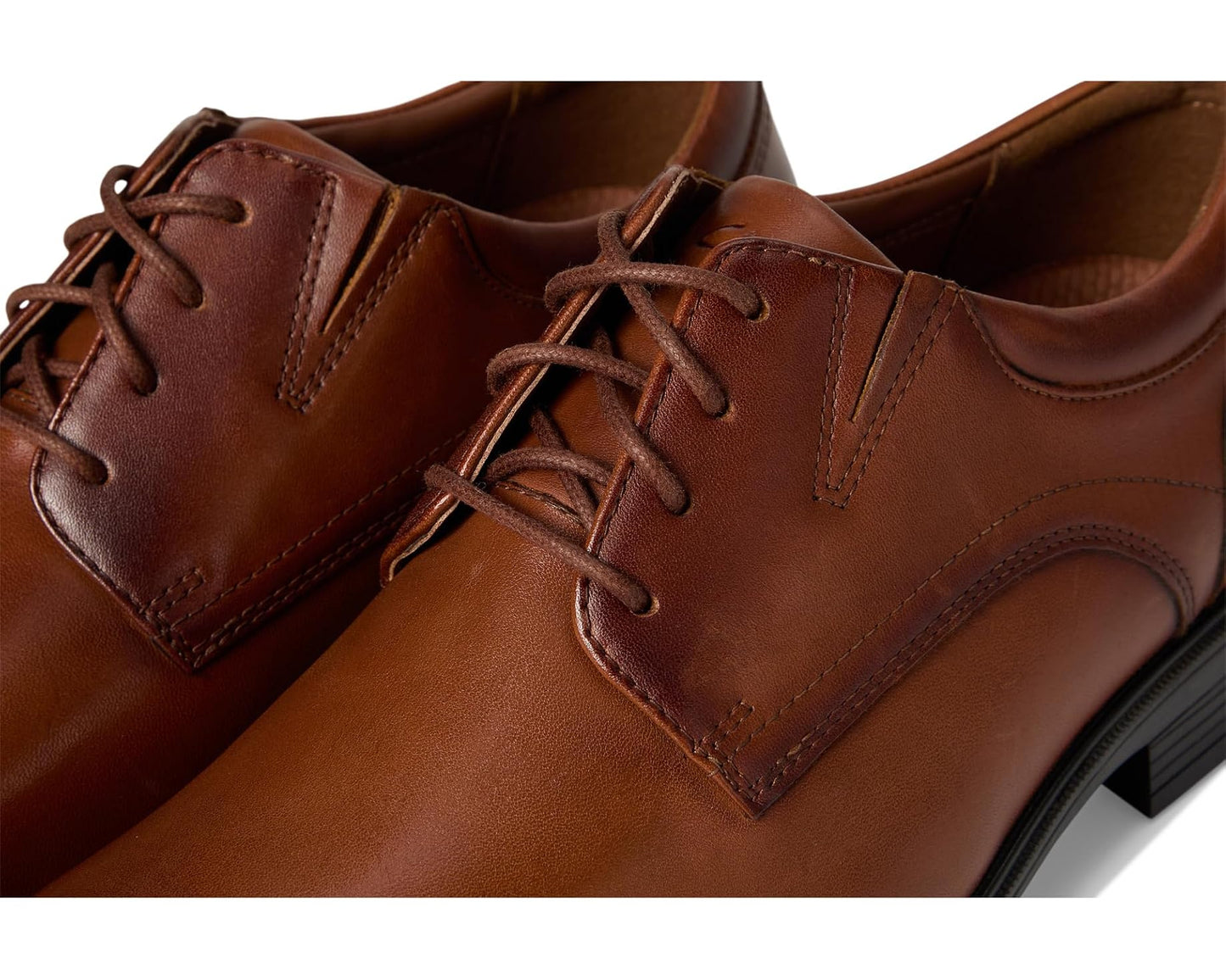 Men's Clarks Steadwell Lace Dark Tan Leather