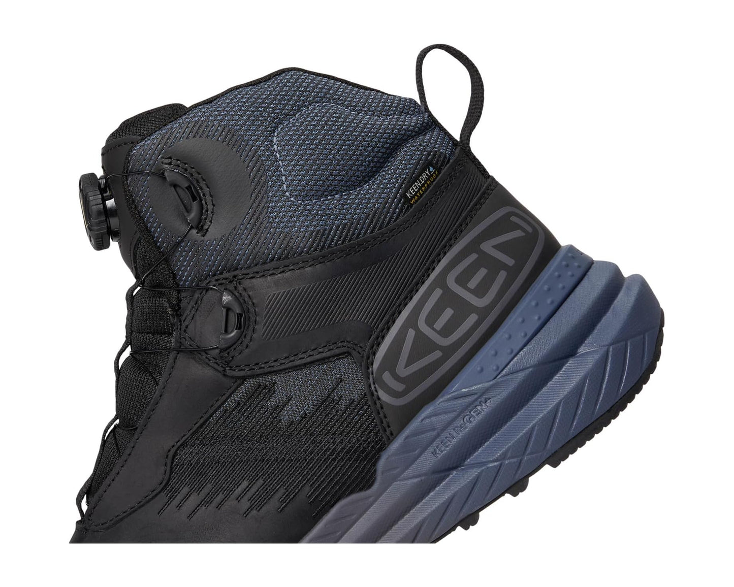 Men's KEEN Utility Snapline RF Waterproof Boot (Carbon-Fiber Toe) Vintage Indigo/Black