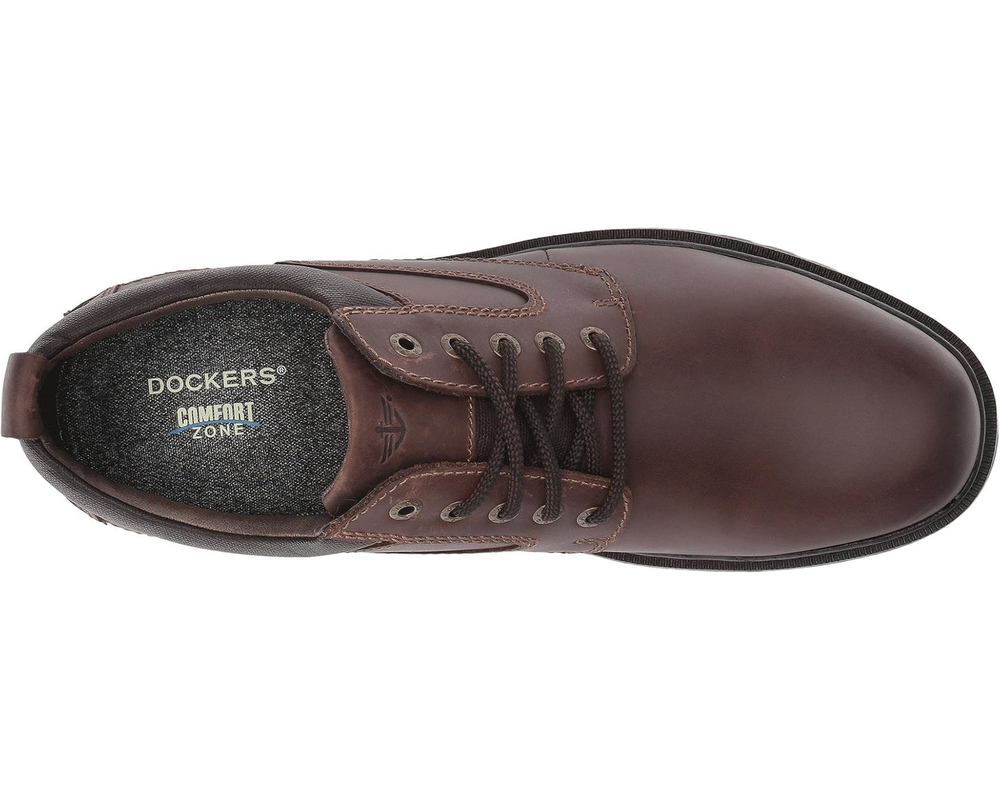 Men's Dockers Warden Plain Toe Oxford Red/Brown Soft Oiled Crazyhorse