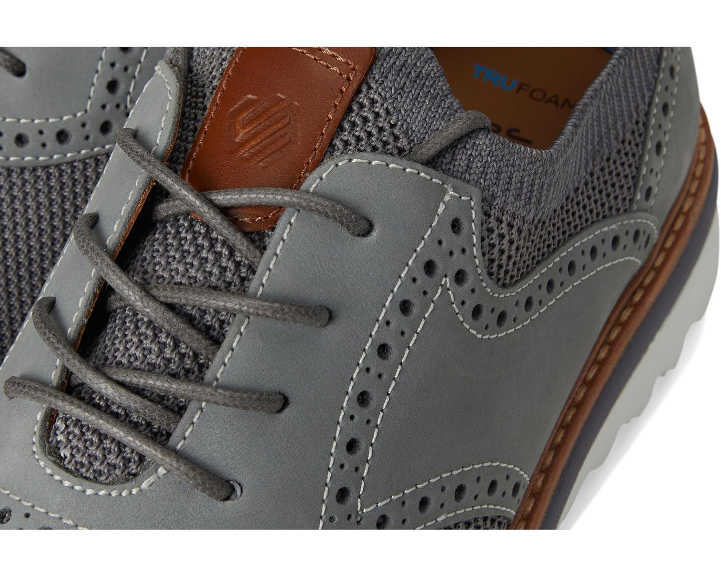 Men's Johnston & Murphy Braydon Knit Saddle Gray Knit/Nubuck