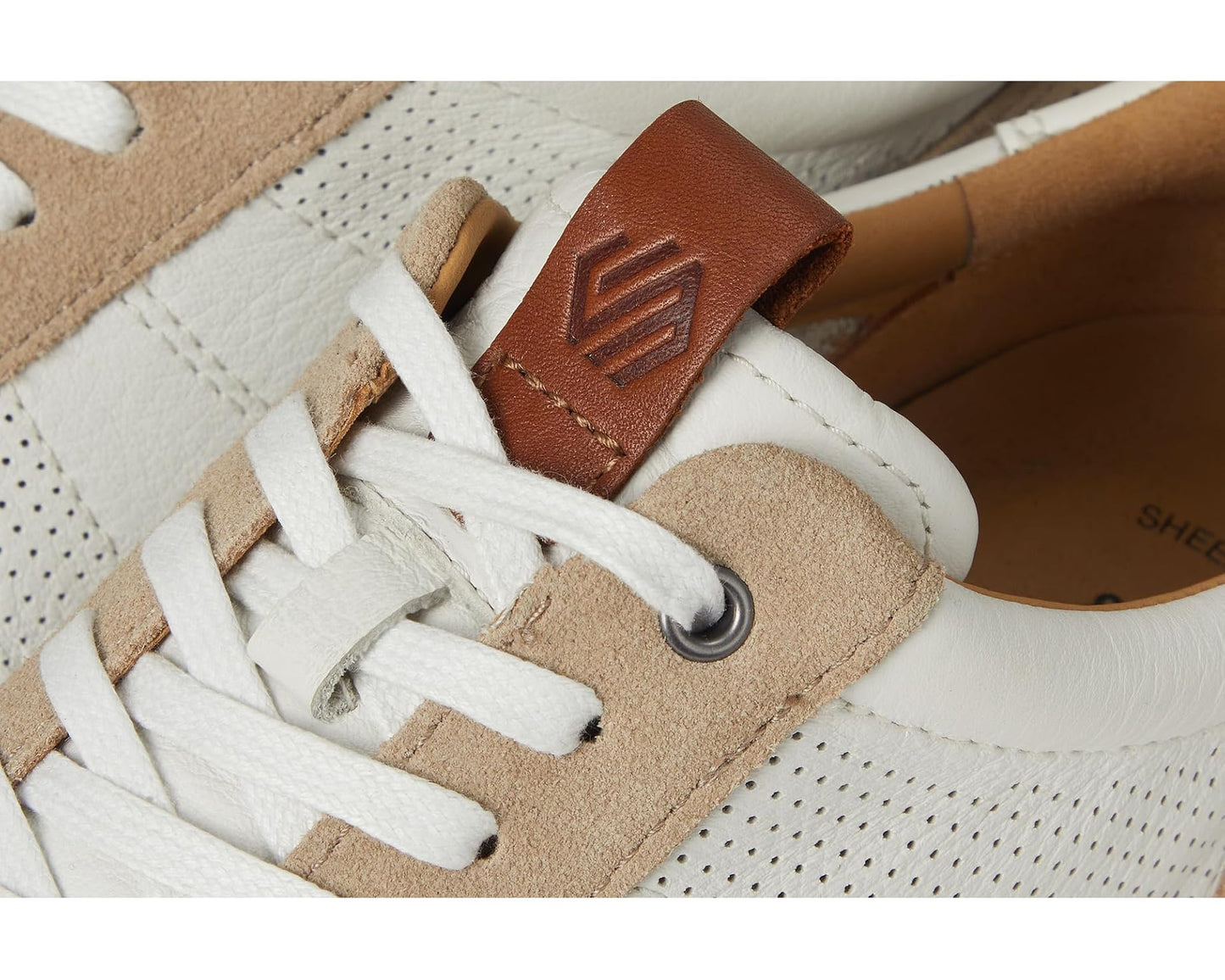 Men's Johnston & Murphy Kinnon T-Toe Sand Suede/White Full Grain