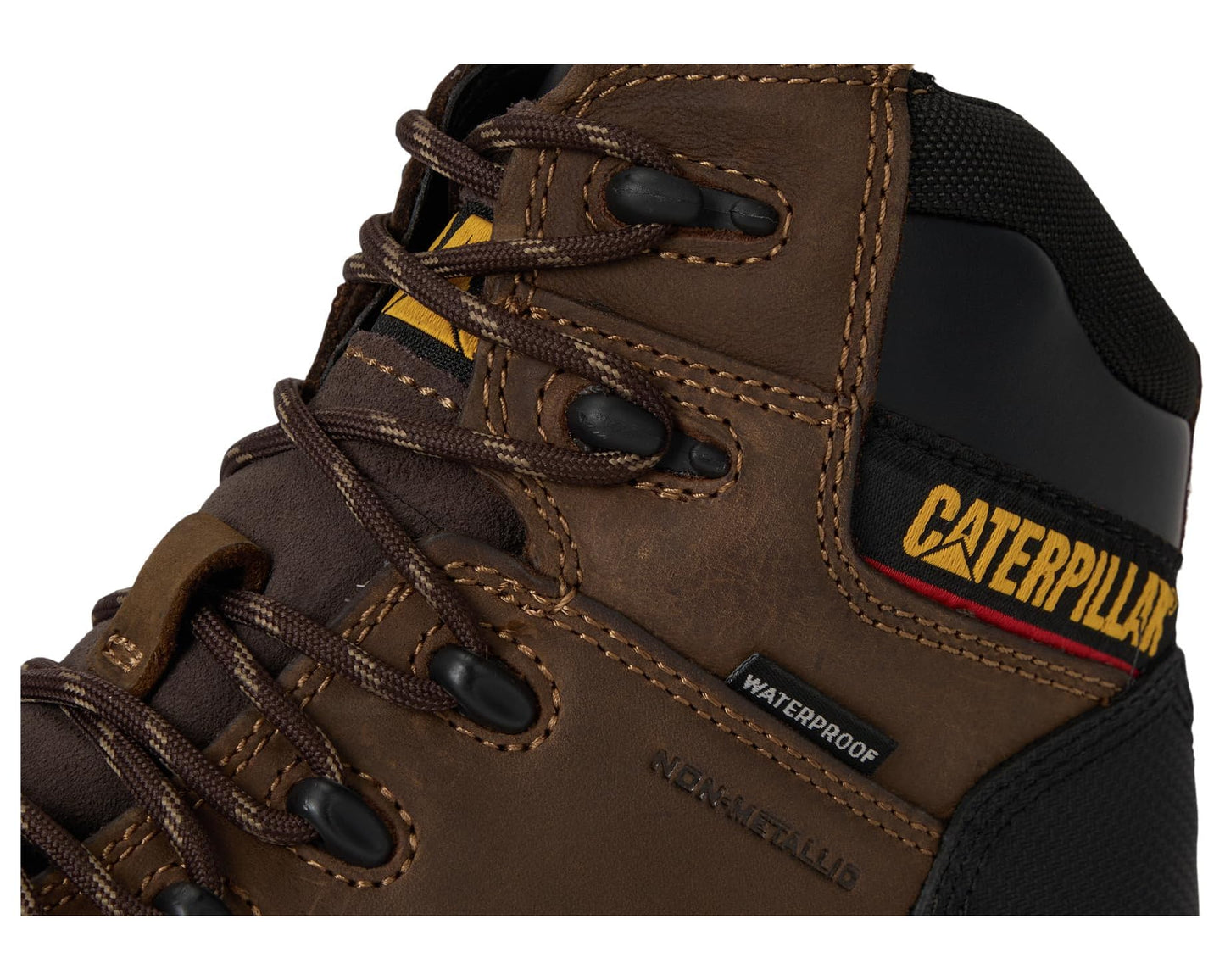 Men's Caterpillar Resorption Waterproof Composite Toe Seal Brown Leather