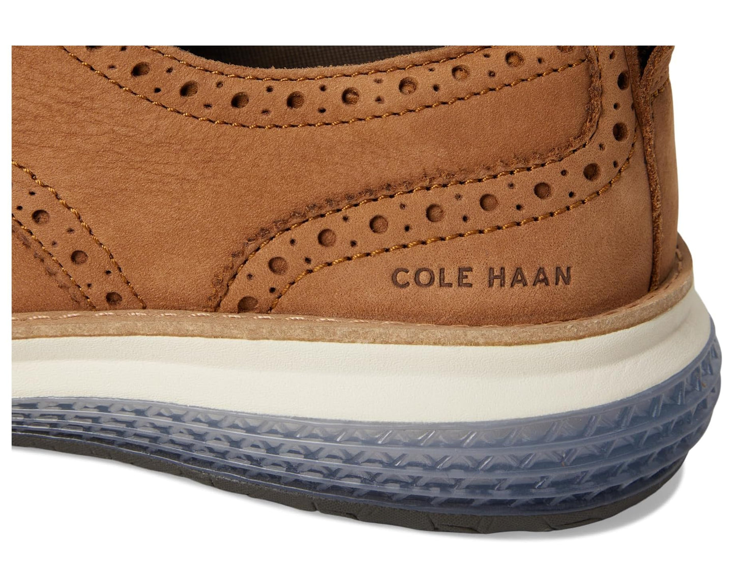 Men's Cole Haan Og Energyweave Wingtip Oxfords Golden Toffee Nubuck/China Blue/Ivory